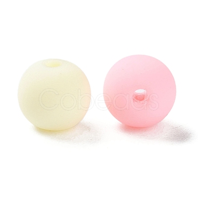 Rubberized Style Imitated Silicone Acrylic Beads MACR-D029-01C-1