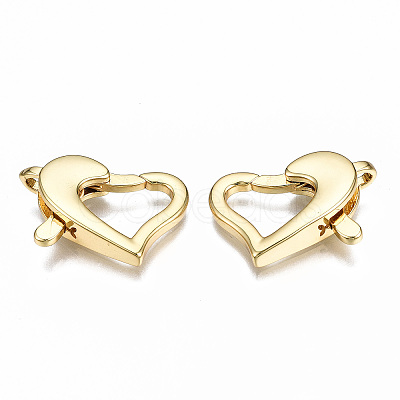 Brass Lobster Claw Clasps KK-Q252-010G-NF-1