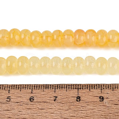 Imitation Jade Crackle Glass Beads Strands GLAA-Q108-05A-A09-1