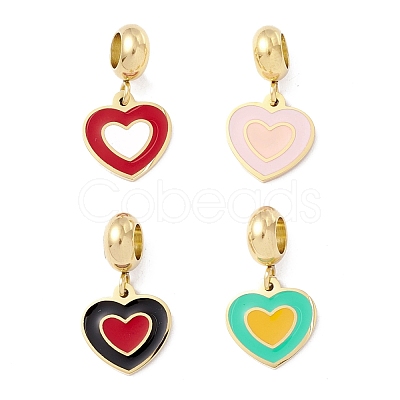 304 Stainless Steel European Dangle Charms STAS-I192-15G-1