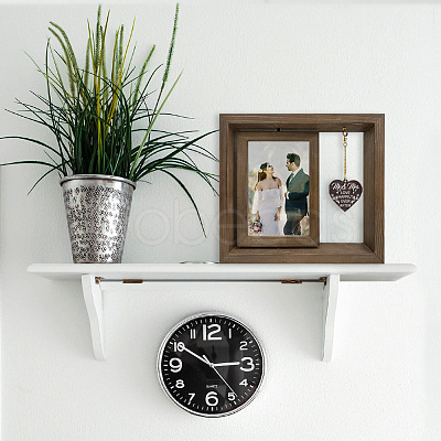 Wedding Double Sided Wooden Rotating Photo Frames with DIY Word Heart Charm DJEW-WH0076-003-1