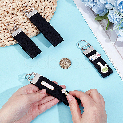 2 Bags Rectangle Felt Tab Blank Keychains KEYC-BC0001-25D-1