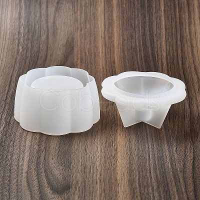 Flower DIY Silicone Candle Cup Molds DIY-P078-06-1