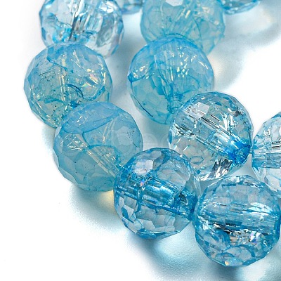 Baking Paint Glass Bead Strands GLAA-G116-02D-1