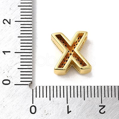 Brass Micro Pave Clear Cubic Zirconia Charms ZIRC-C009-01G-X-1