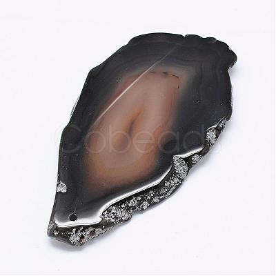 Natural Agate Pendants G-F428-A-08-1