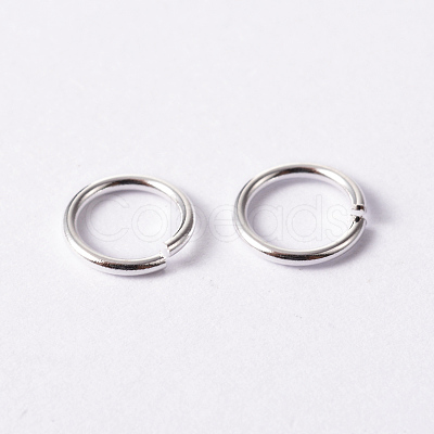 Silver Color Plated Brass Open Jump Rings X-JRC8MM-S-1