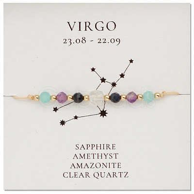 Natural Gemstone Constellation Beaded Bracelets NR2952-2-1