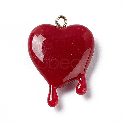 Opaque Resin Pendants RESI-F028-01A-1