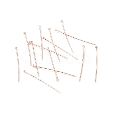 Brass Flat Head Pins KK-WH0058-03B-RG-1