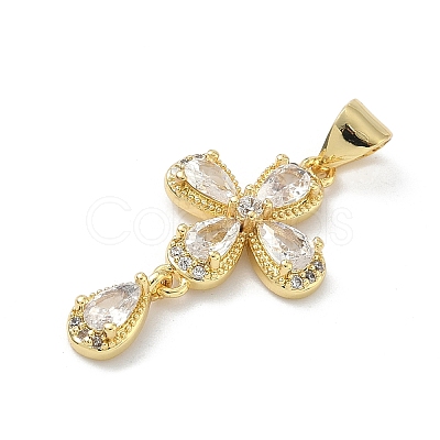 Brass Micro Pave Cubic Zirconia Pendants KK-H537-12G-1