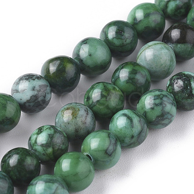 Natural Map Stone Picasso Jasper Beads Strands X-G-F668-29-6mm-1