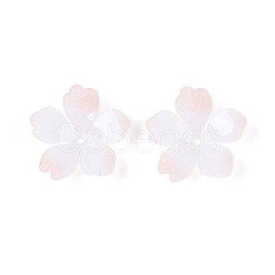 Flower Acrylic Bead Caps X-SACR-T017-51B-1