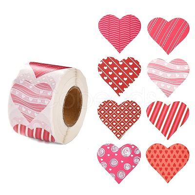 Valentine's Day Theme Paper Gift Tag Stickers X-DIY-C007-01F-1