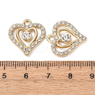 Alloy with Rhinestone Pendants FIND-Z111-02G-1