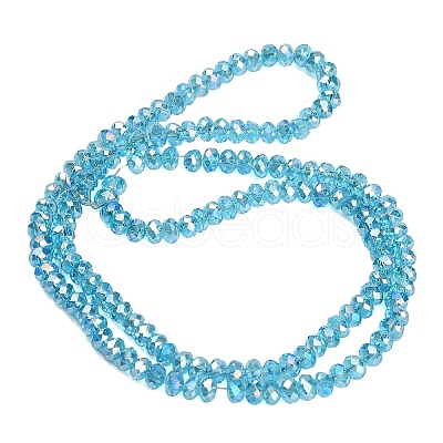 Electroplate Glass Beads Strands GL-CBAA615-02H-1