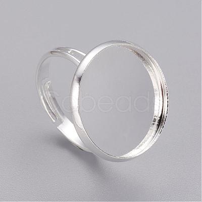 Adjustable Brass Pad Ring Bases X-KK-B021-S-1