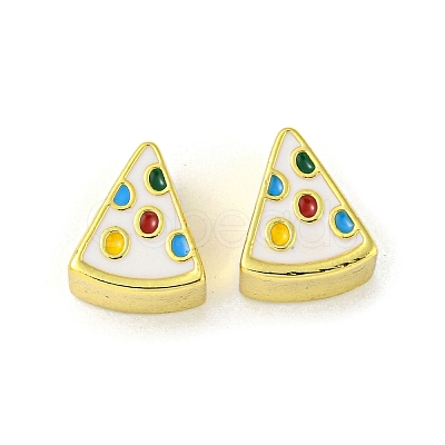 Rack Plating Brass Enamel Beads KK-A200-05G-1