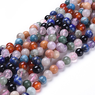 Natural Gemstone Beads Strands G-F591-03-10mm-1