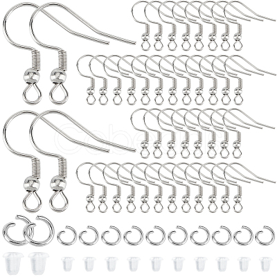 SOFPLATE 300Pcs 304 Stainless Steel Earring Hooks STAS-SP0001-34-1