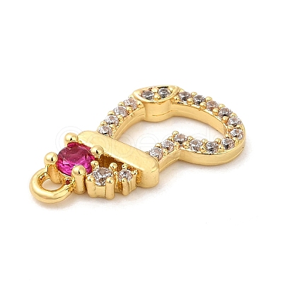 Rack Plating Brass Pave Cubic Zirconia Pendants KK-R150-10G-01-1