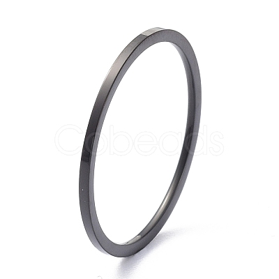 1mm Polished Plain Dome Finger Ring for Girl Women RJEW-C012-02E-EB-1