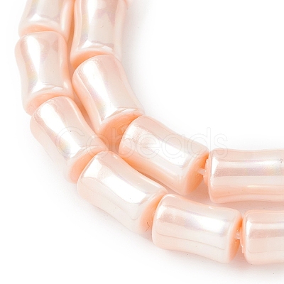 Electroplate Opaque Glass Imitation Pearl Beads Strands EGLA-H113-07A-1