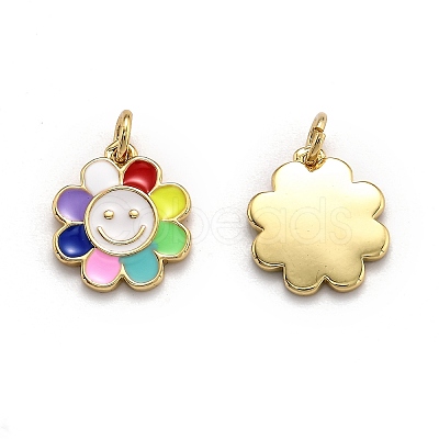 Brass Enamel Charms X-KK-O135-01B-1