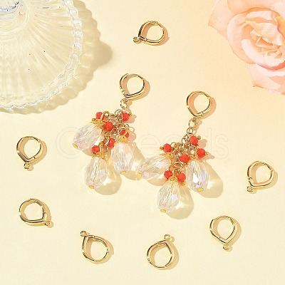 SHEGRACE Brass Hoop Earrings Findings XGR0158G-94G-1