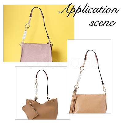 Imitation Leather Bag Straps & Plastic Imitation Pearl Beaded Extender FIND-WH0126-373C-1