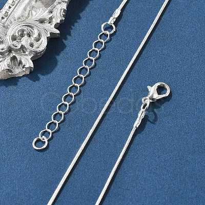 Brass Round Snake Chain Necklace Making MAK-T006-11B-S-1