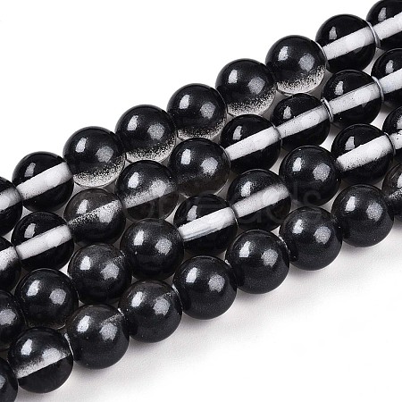 Baking Paint Transparent Glass Beads X1-DGLA-N011-8mm-10-1