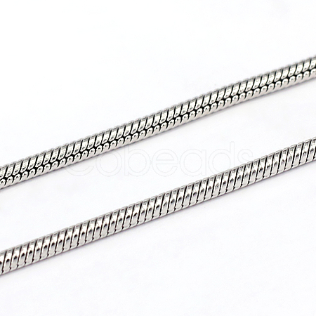 Tarnish Resistant 304 Stainless Steel Round Snake Chains X1-CHS-L001-163-2mm-1