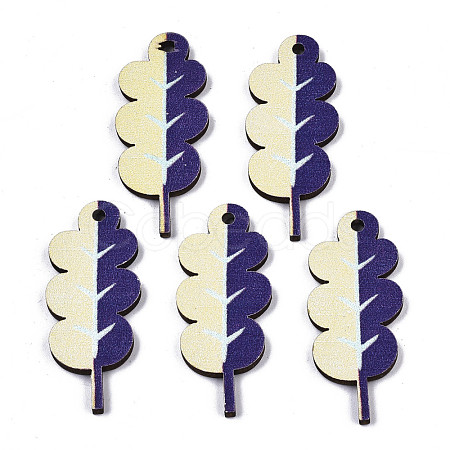 Printed Basswood Pendants WOOD-N006-57-1