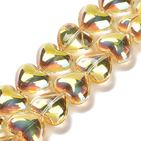 Electroplate Glass Beads Strands EGLA-B008-01A-HP02-1