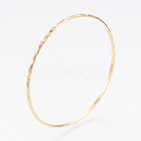 304L Stainless Steel Buddhist Bangles BJEW-G568-15G-1