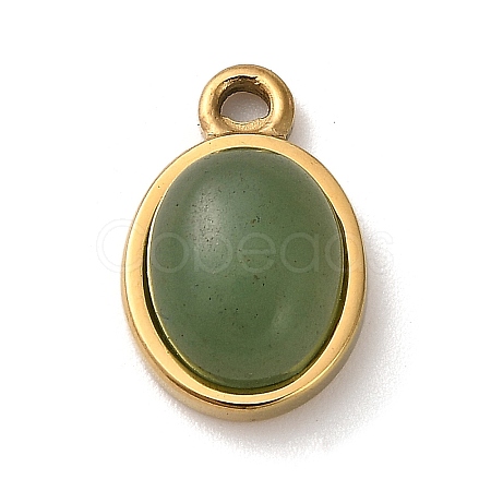 Natural Green Aventurine Pendants STAS-R009-04G-01-1