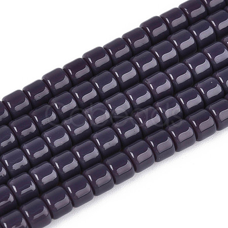 Opaque Solid Color Glass Beads Strands LS-GLAA-N065-4x4mm-C07-1