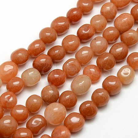 Natural Red Aventurine Nuggets Beads Strands X-G-L154-12-1