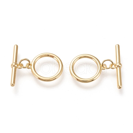 Brass Toggle Clasps KK-F820-07G-1