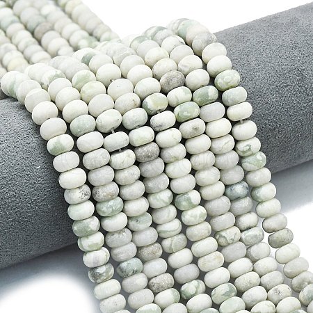 Natural Peace Jade Beads Strands G-P575-A25-8x5mm-1
