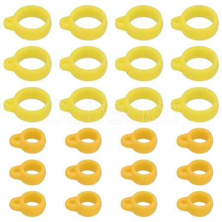 60Pcs 2 Style Silicone Pendant SIL-GF0001-42A-1