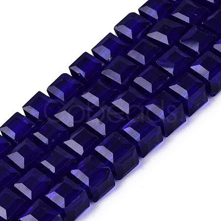Transparent Glass Beads Strands GLAA-R041-8x8mm-A13-1