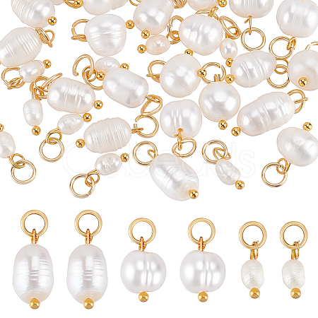 30Pcs 3 Styles Natural Cultured Freshwater Pearl Pendants PALLOY-PH01886-1