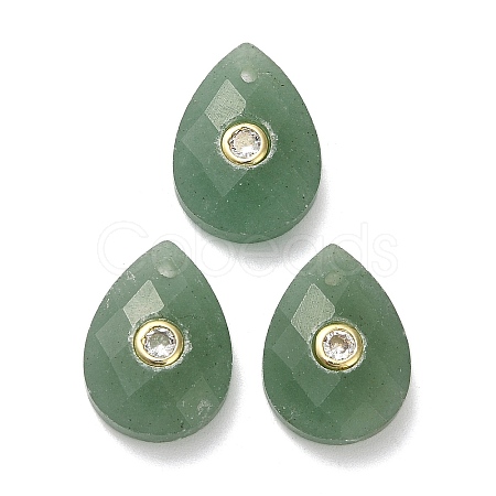 Natural Green Aventurine Pendants G-K371-03I-1