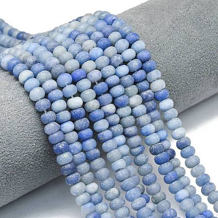 Natural Blue Aventurine Beads Strands G-P575-A02-6x4mm-03-1