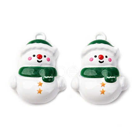 Christmas Themes Baking Paint Alloy Pendants FIND-G097-02I-1