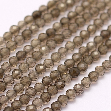 Natural Smoky Quartz Beads Strands G-F509-24-3mm-1