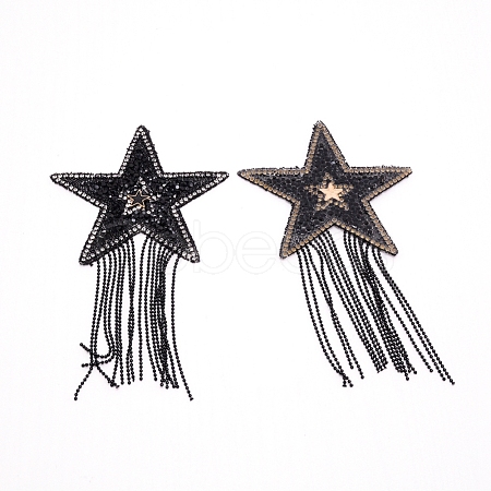 Sparkling Rhinestone Iron on Patches DIY-WH0176-52C-1
