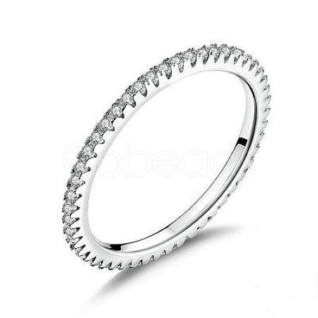 Anti-Tarnish Rhodium Plated 925 Sterling Silver Finger Rings RJEW-FF0008-008P-17mm-1